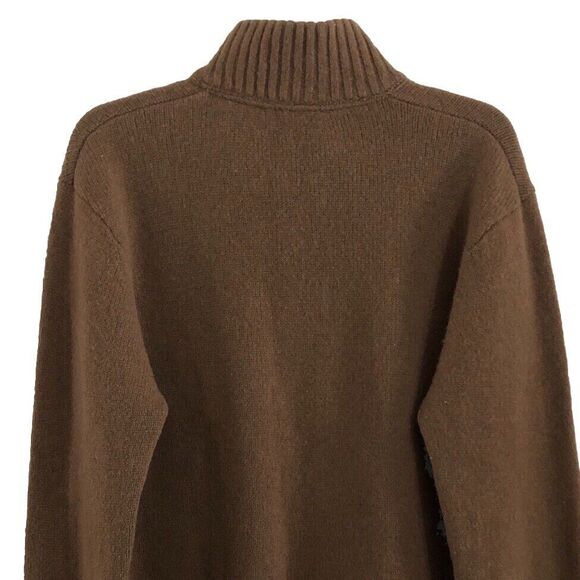 Timberland Lambswool 1/4 Zip Sweater Mens Sz XL Y2k Earthy Stratham Outdoor Gear - Picture 6 of 13